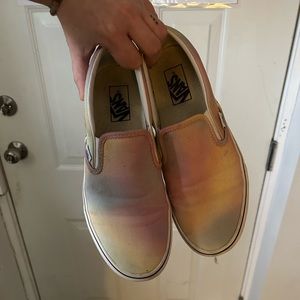 Vans pastel tye dye slip ons